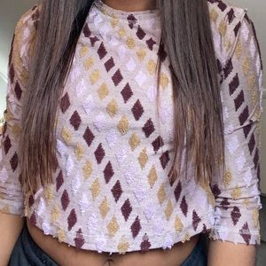 Free people textured crop top
